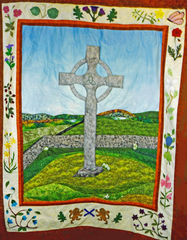 Quilt of the High Cross at Kildalton Abbey on the Isle of Mull