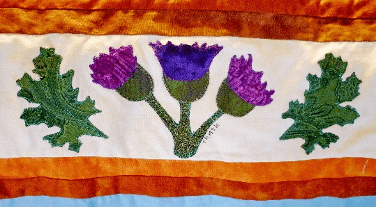 Quilted Scottish thistle