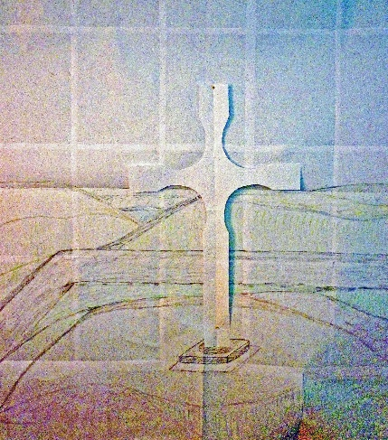 Sketch of the Kildalton High Cross and surrounding landscape