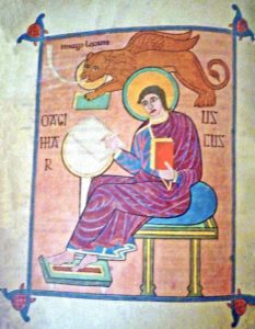 Mark from the Evangelist pages of the Lindisfarne Gospels