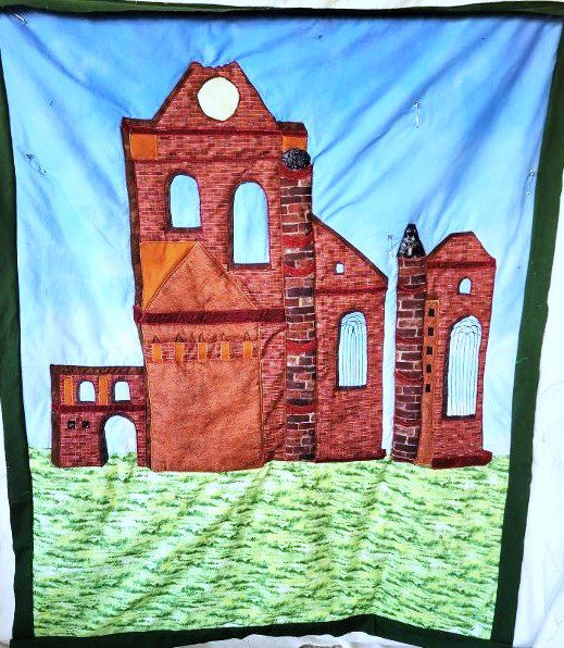 Quilt depicting the South Transept of Arbroath Abbey