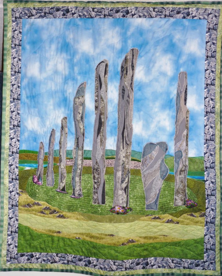 Quilt depicting the standing stones at Callanish