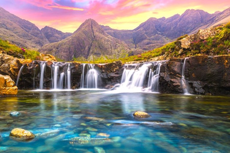 Colourful fairy pool from the Isle of Skye