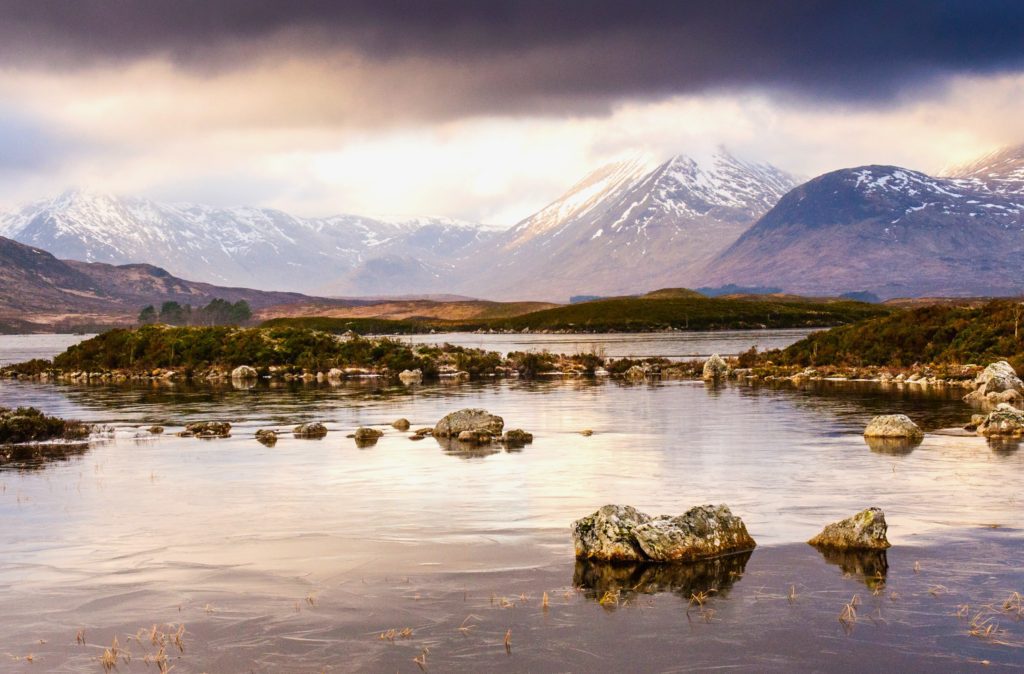 Photo of the mountains and moorland of Rannoch Moor Scotland