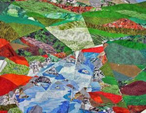 Piecing a fractured landscape quilt