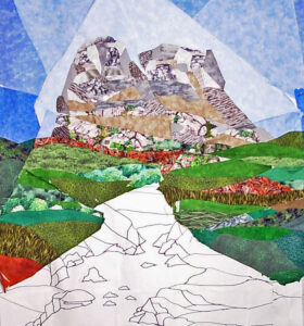 Piecing a fractured landscape quilt of the mountain known as Suilven