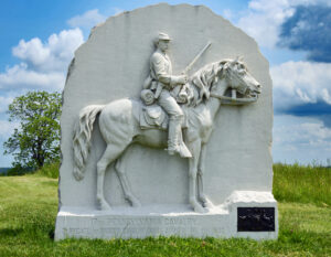17th Calvary monument on the battlefield at Gettysburg.