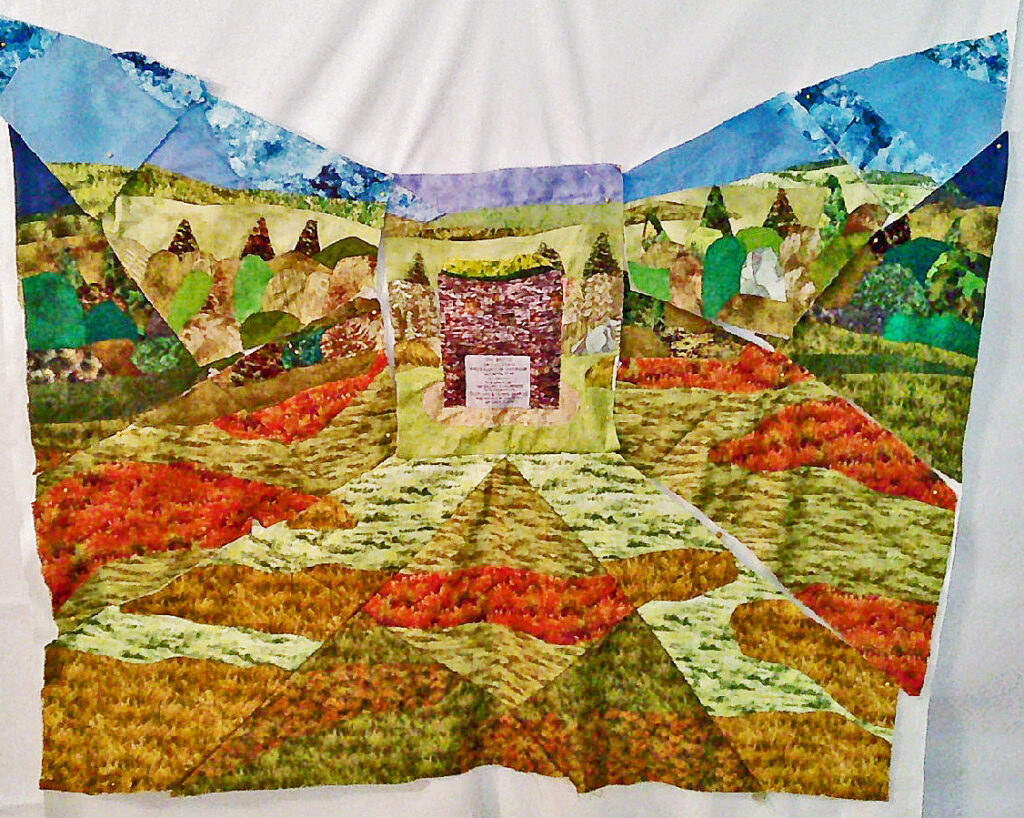 Quilt of Culloden battlefield... here the landscape surrounding the Memorial Cairn.