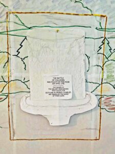 Culloden sketch with Memorial Cairn