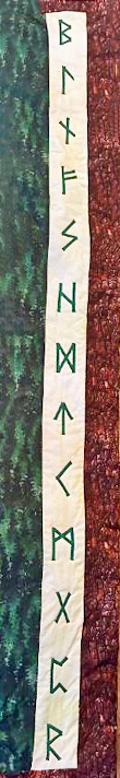 A quilted version of the Viking runic alphabet which became popular in later Celtic culture