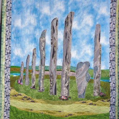 Quilt depicting the standing stones at Callanish