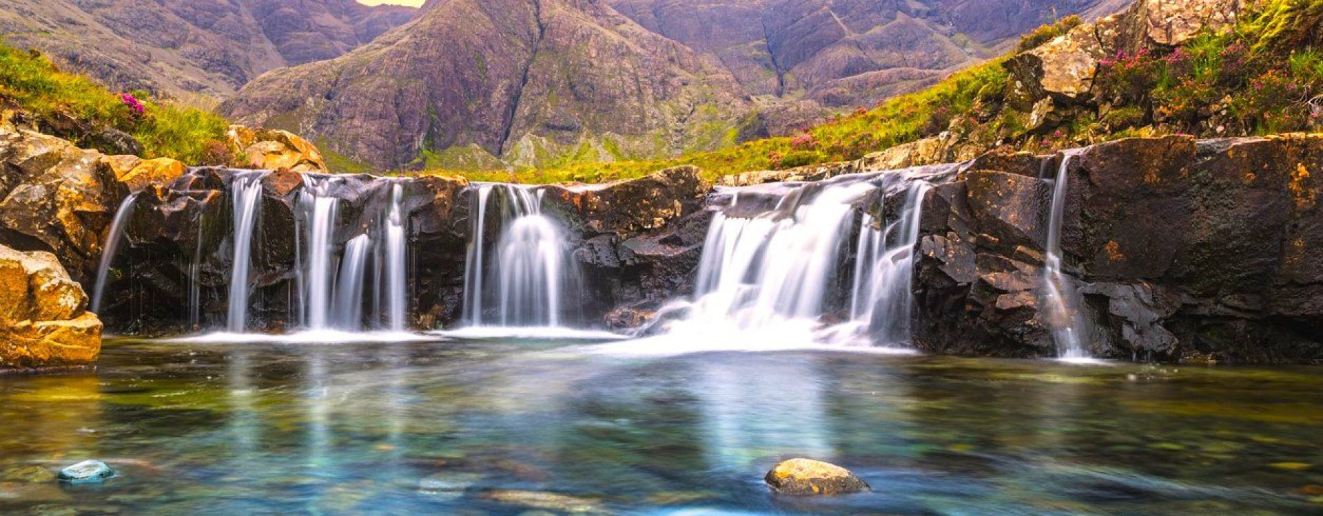 Colourful fairy pool from the Isle of Skye