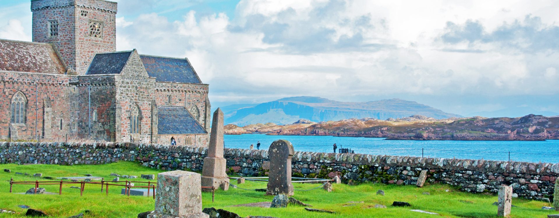 Cloister Iona Abbey at the Scottish island of Iona